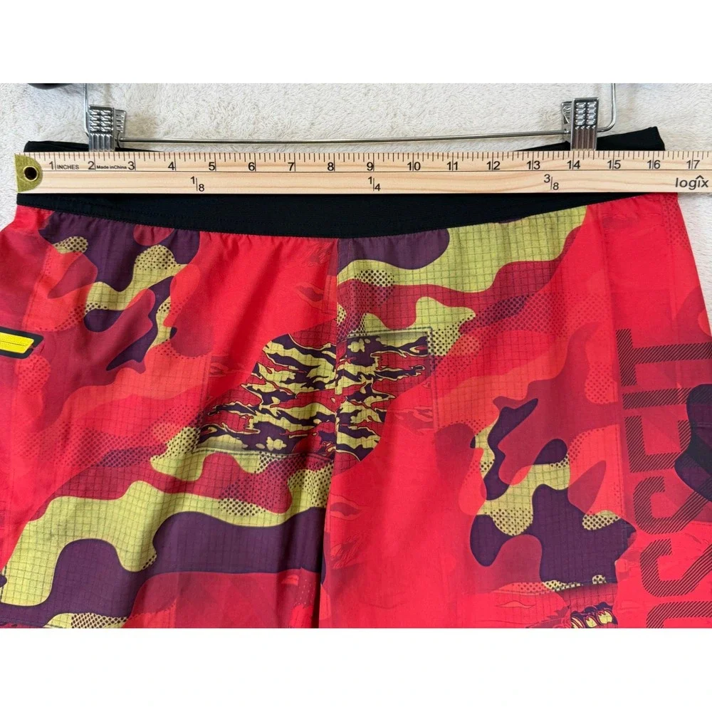 Reebok Super Nasty Speed CrossFit Training Gym Shorts Mens M Red Camo AJ1505